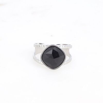 Silberner Léa-Ring – 10 mm große Kristalle