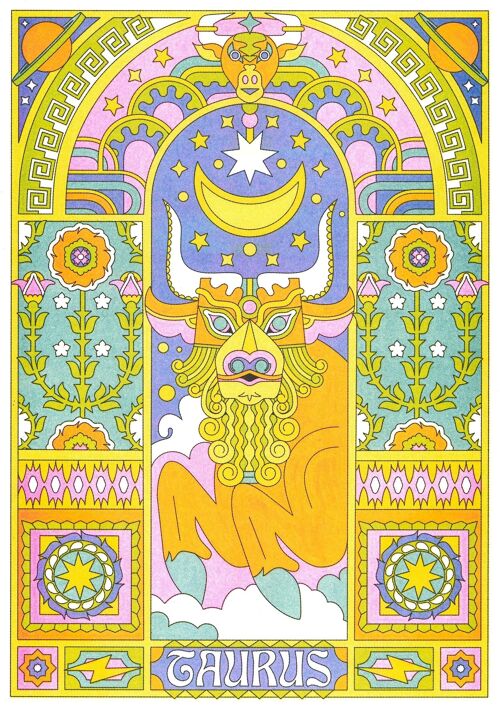 Affiche Astro Zodiac - "Taureau" - Nolan Pelletier