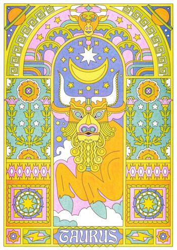 Affiche Astro Zodiac - "Taureau" - Nolan Pelletier 1