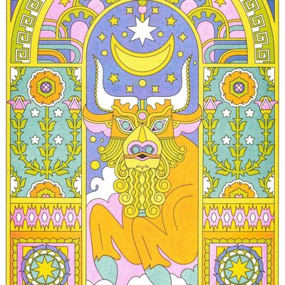 Poster dell'astro zodiaco - "Toro" - Nolan Pelletier