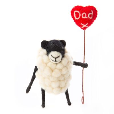 Fête des Pères Mouton avec Ballon Coeur