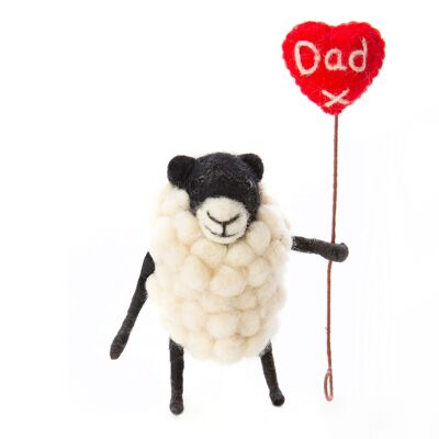 Fête des Pères Mouton avec Ballon Coeur