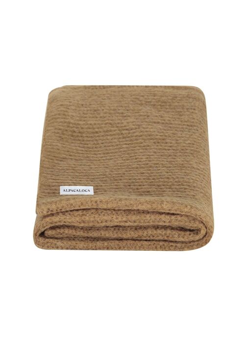 Scarf/Shawl Knitted Sand - Alpaca Wool