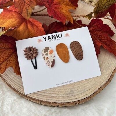 Autumn leaf hair barrette