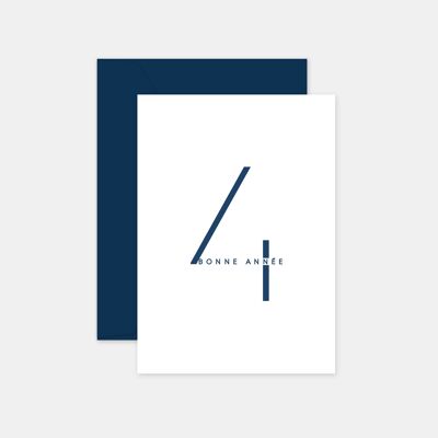 Greeting card 4 navy blue