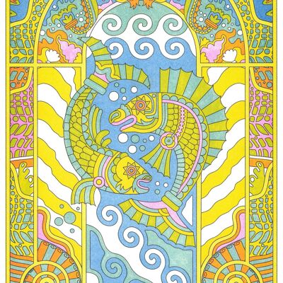 Poster dell'astro zodiaco - "Pesci" - Nolan Pelletier
