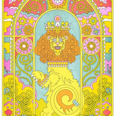 Leo Zodiac Poster Astrology - "Lion" - Nolan Pelletier