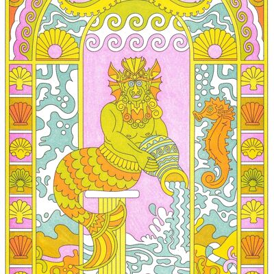 Poster dell'astro zodiaco - "Acquario" - Nolan Pelletier