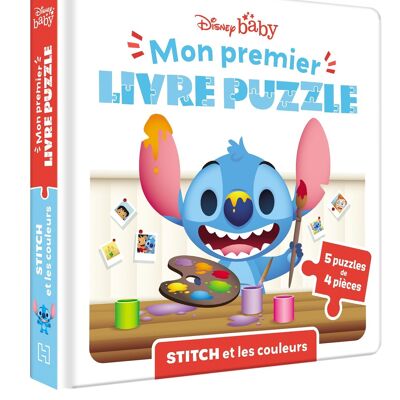 LIVRE - DISNEY BABY - Mon Premier livre puzzle - 4 pièces - Stitch et les couleurs