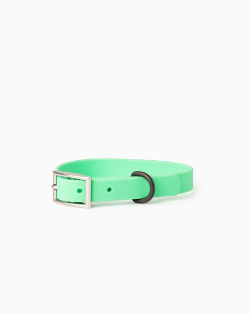 Spearmint Green Color Block Waterproof Daily Dog Collar