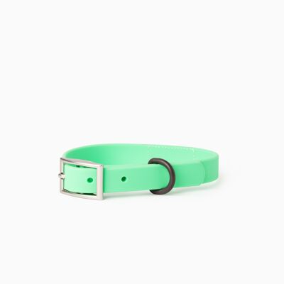 Spearmint Green Color Block Waterproof Daily Dog Collar