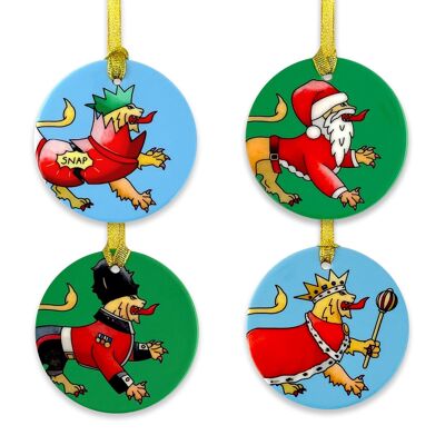 Decoraciones para árboles de Navidad del león inglés