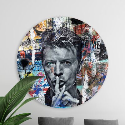 Wandkreis – Bowie – Premium-Dibond-Qualität