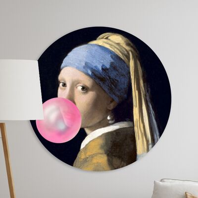 Wandkreis – Bubblegum Pearl – Premium-Dibond-Qualität