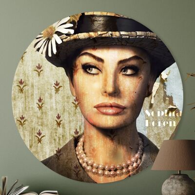 Wandkreis – Sophia Loren – Premium-Dibond-Qualität