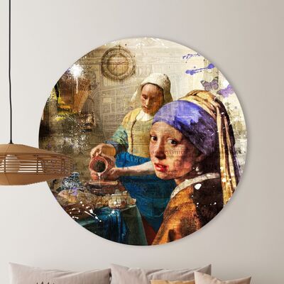 Cercle mural - Vermeer - Qualité Dibond Premium
