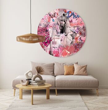 Cercle mural - Brigitte Bardot ll - Qualité Dibond Premium 2