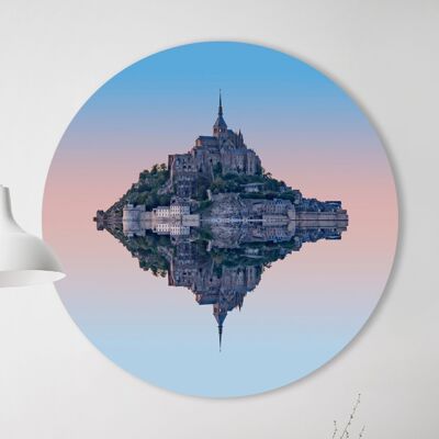 Círculo de pared - Mont Saint Michel - Calidad Premium Dibond
