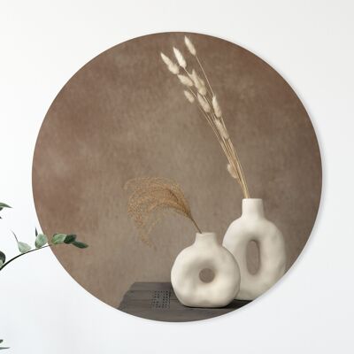 Cercle Mural - Pots Nature Morte - Qualité Dibond Premium