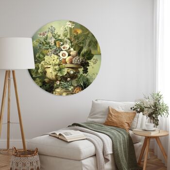 Cercle Mural - Fleurs & Fruits - Qualité Dibond Premium 2
