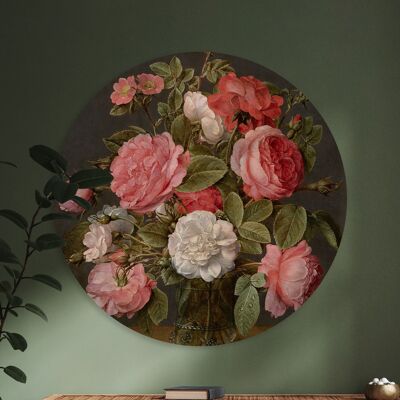 Cercle mural - Roses - Qualité Dibond Premium