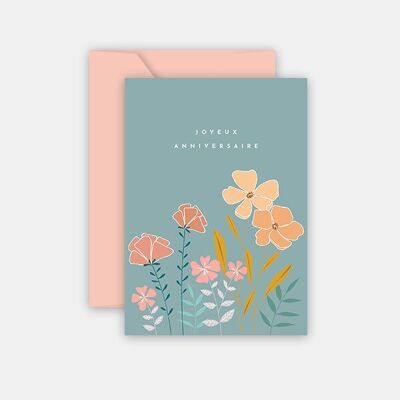 Birthday Card - Flowers