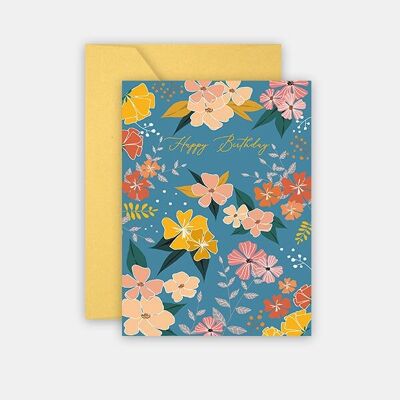 Birthday Card - Flowers