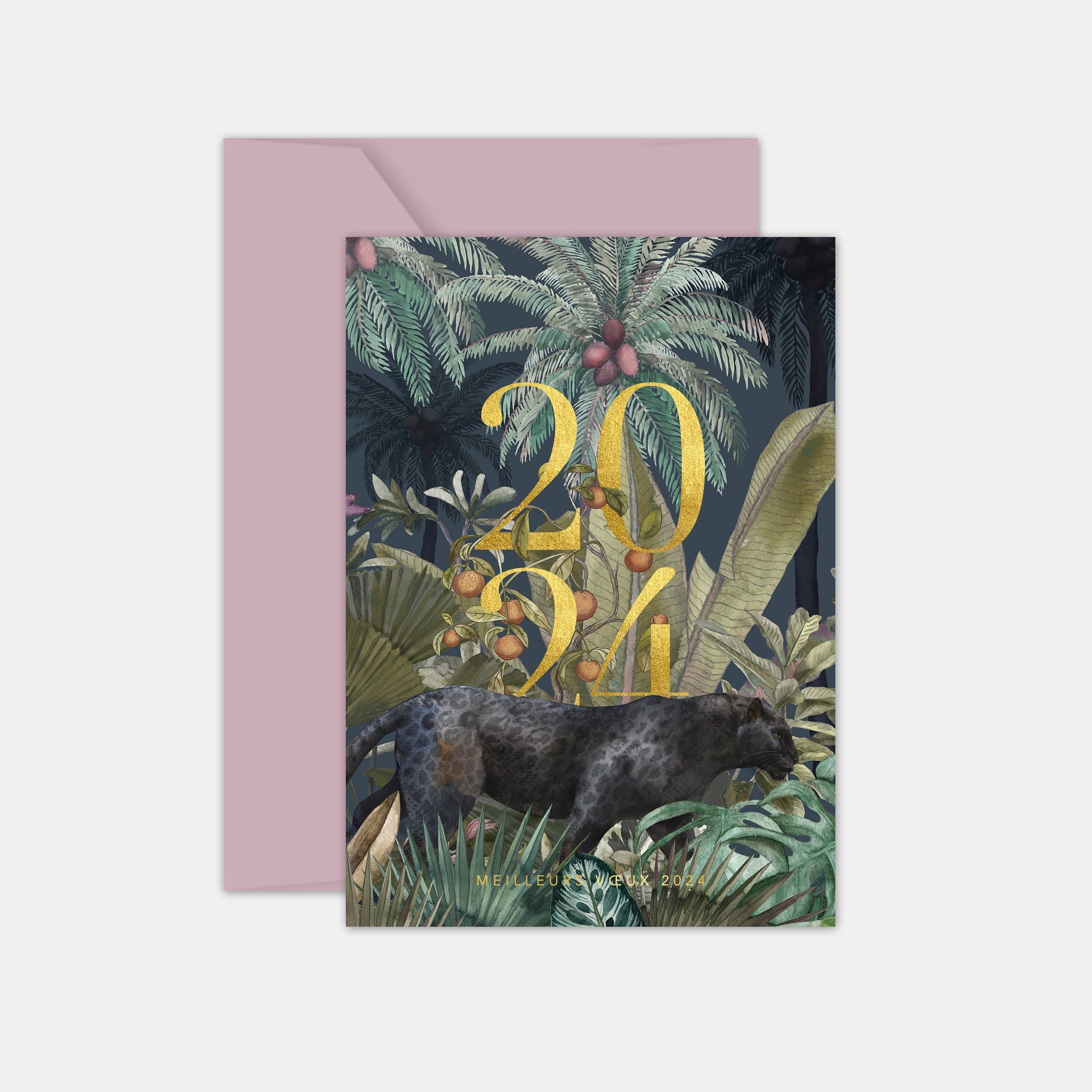 Cartolina d'auguri di sfondo pantera