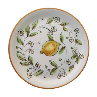 Yellow lemon plate Amalfi model - Hand painted - Made in Italy