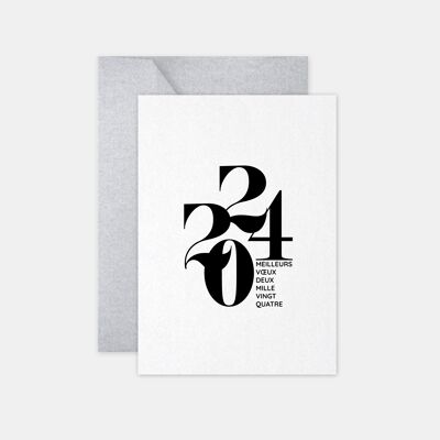 Black modern greeting card