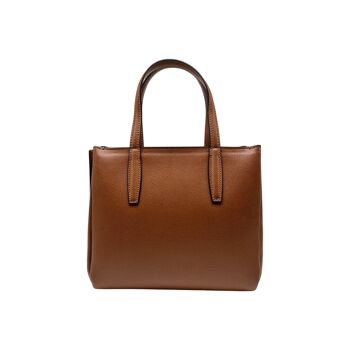 SAC A MAIN CUIR SAFIANO ENRICA CAMEL 3