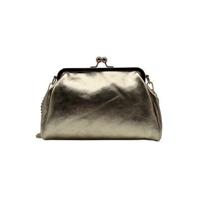 ANNE GOLD SEEDED LEATHER CROSSBODY BAG