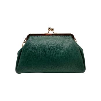 SAC BANDOULIERE CUIR GRAINE ANNE VERT 1