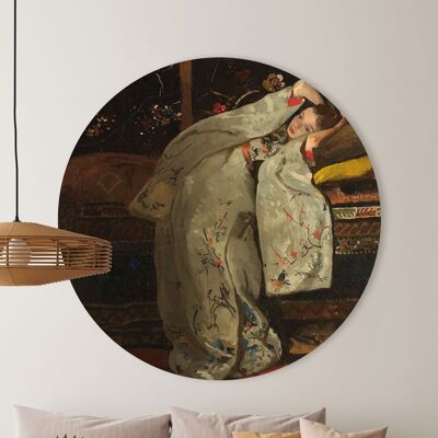 Cercle Mural - Fille Kimono - Qualité Dibond Premium