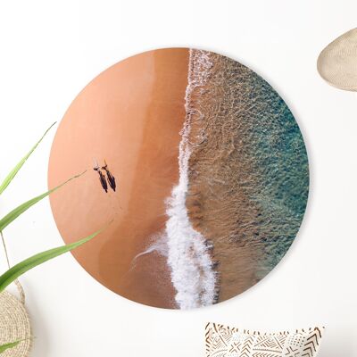 Cerchio da parete - Spiaggia segreta - Qualità Premium Dibond
