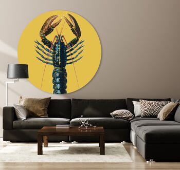 Cercle Mural - Lobster Life Jaune - Qualité Dibond Premium 2