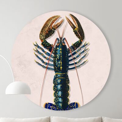 Cercle mural - Lobster Life Rose - Qualité Dibond Premium