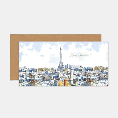 Grußkarte über die Dächer von Paris