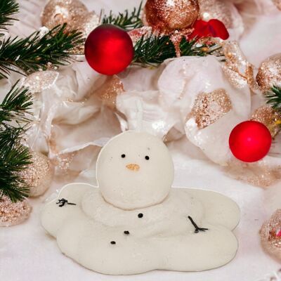 Melted Snowman Candle