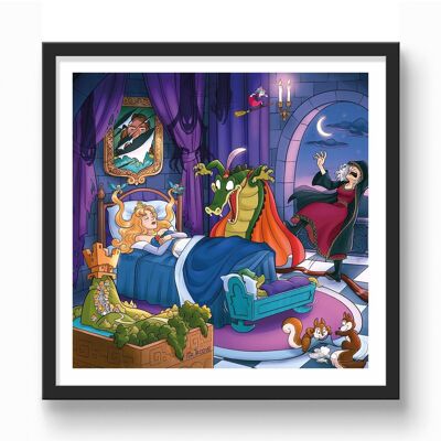 10 Disney films to find - Poster 30 x 30 cm | 10 Disney films are represented in this poster!