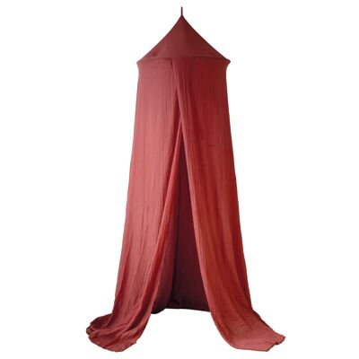 Letto a baldacchino in terracotta