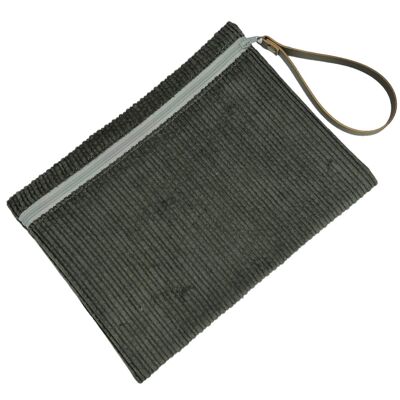 Pouch L, “Velvet” khaki