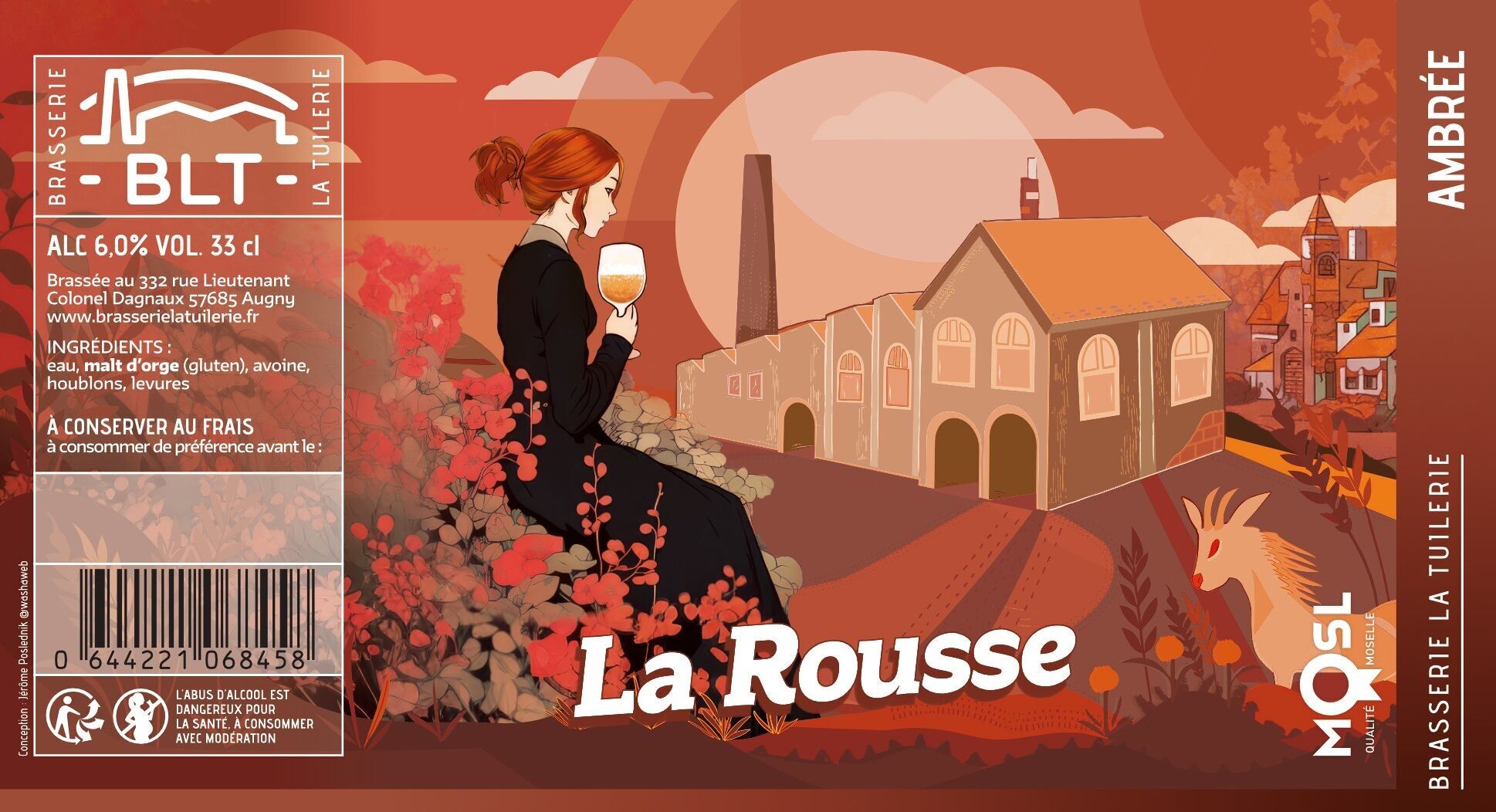 La Rousse, AMBER 6 %/vol. 30L Doliumkopf A