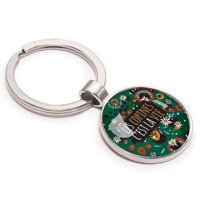 Silver keyring message Friends - Edelweiss