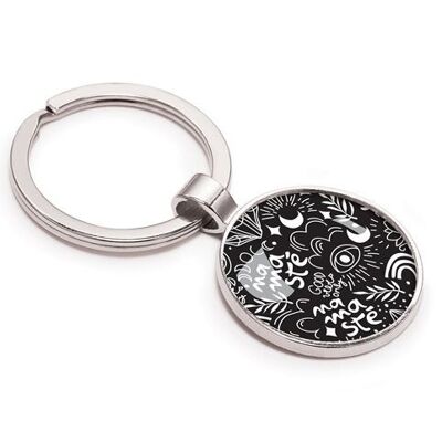 Silver key ring - Namasté