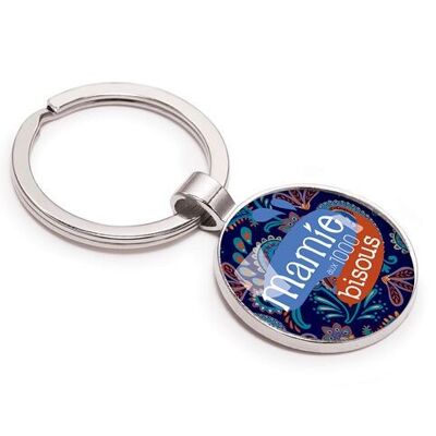 Silver key ring with Grandma message - Cashmere