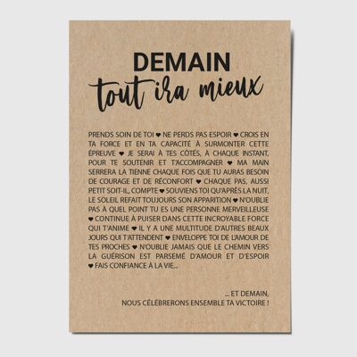 Carte postale "Demain tout ira mieux"