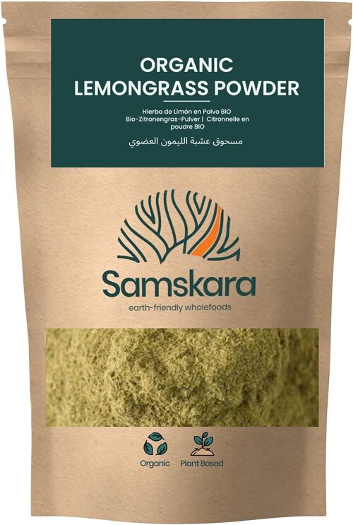 POLVO DE LEMONGRASS | BIO BIO | Infusor de Té de Hierbas Tranquilizante o Comida (Curry - Sopa) | 150gr x 1