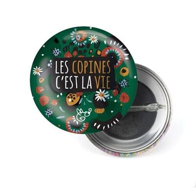 Badge message Copines - Edelweiss