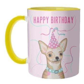 TASSES, MIGNON CHIEN CHIHUAHUA JOYEUX ANNIVERSAIRE PAR ADAM REGESTER 12